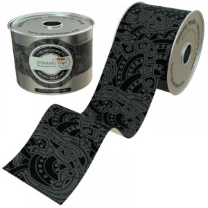 Биомеханический тейп Dynamic Tape 5 см х 5 м Eco черный с серым тату